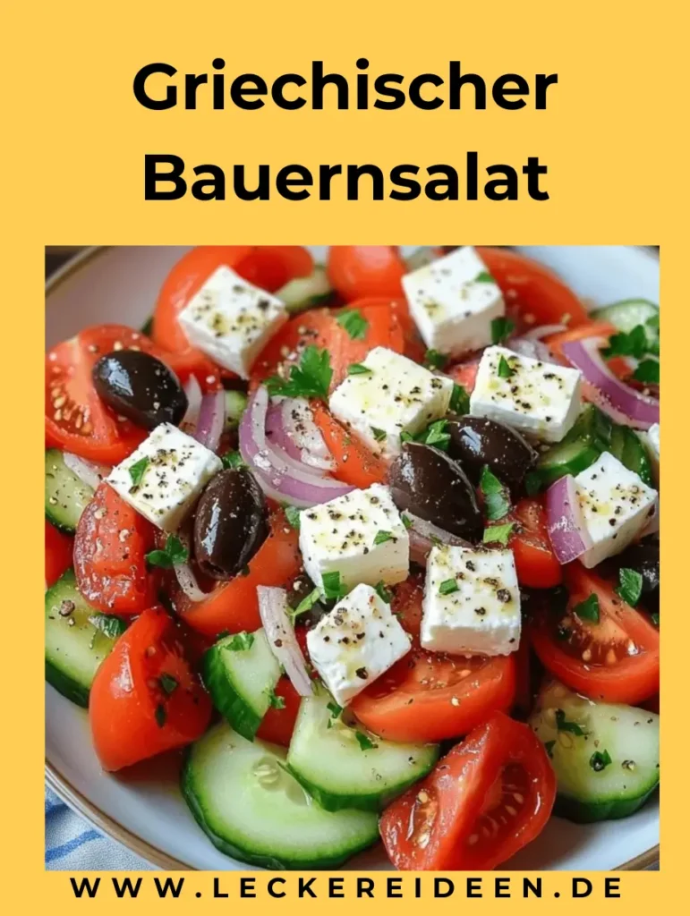 Griechischer Bauernsalat – Frischer, mediterraner Genuss! 4 Griechischer Bauernsalat