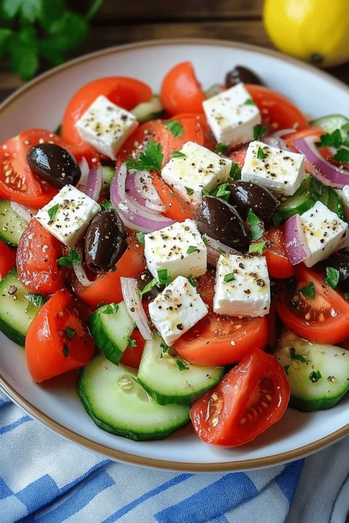 Griechischer Bauernsalat – Frischer, mediterraner Genuss! 1 Griechischer Bauernsalat