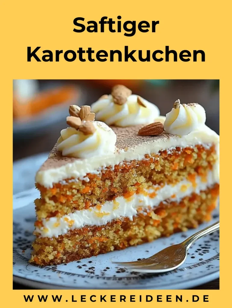 Saftiger Karottenkuchen – Ein Klassiker mit Mandeln & Zimt 4 Saftiger Karottenkuchen