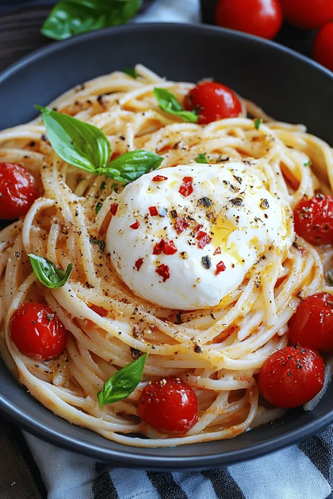 BURRATA-PASTA ZUM VERLIEBEN: CREMIG, SCHNELL UND EINFACH 3 BURRATA-PASTA ZUM VERLIEBEN: CREMIG, SCHNELL UND EINFACH