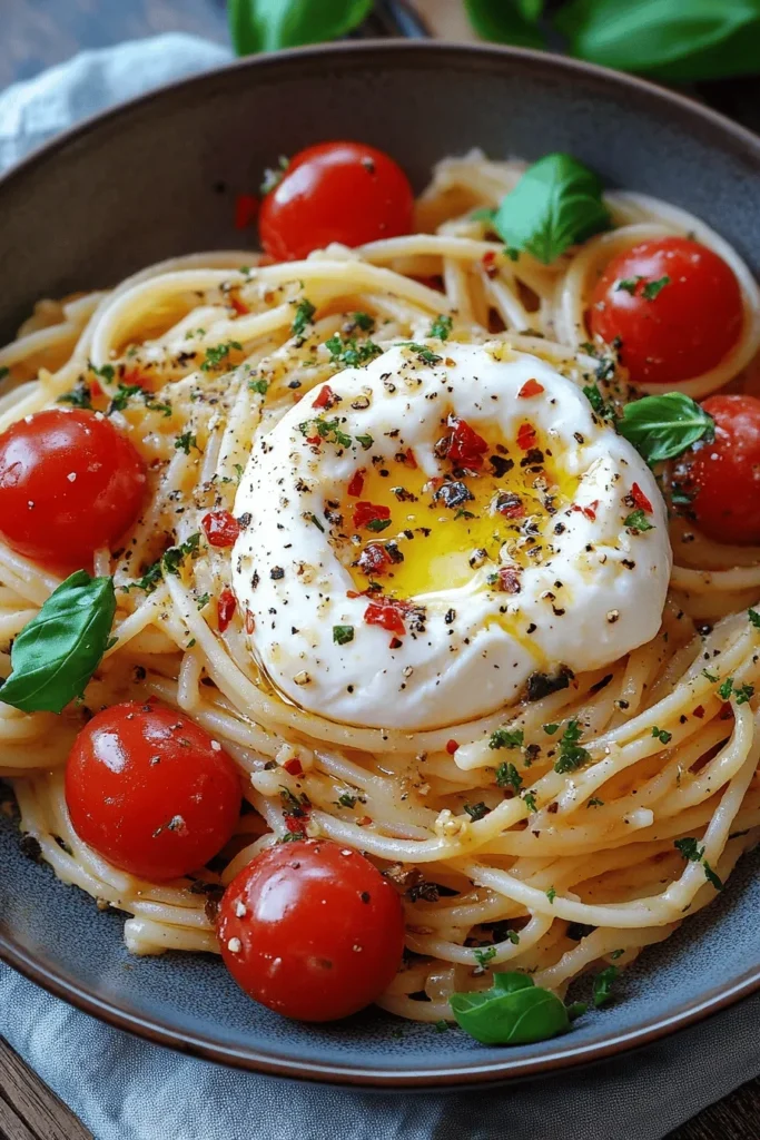 BURRATA-PASTA ZUM VERLIEBEN: CREMIG, SCHNELL UND EINFACH 1 BURRATA-PASTA ZUM VERLIEBEN: CREMIG, SCHNELL UND EINFACH