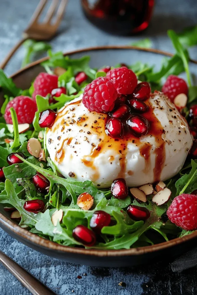 Burrata-Salat mit Himbeeren und Rucola – Einfaches Rezept in 15 Minuten 1 BURRATA-SALAT EINFACH IN 15 MINUTEN