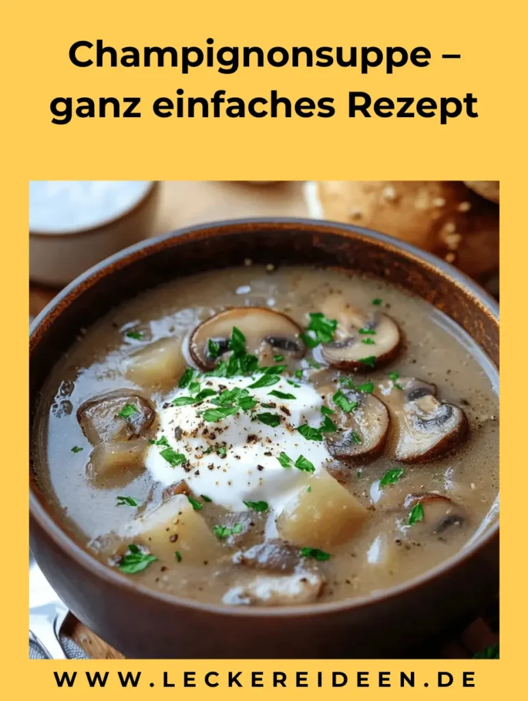 Champignonsuppe – ganz einfaches Rezept 4 Champignonsuppe