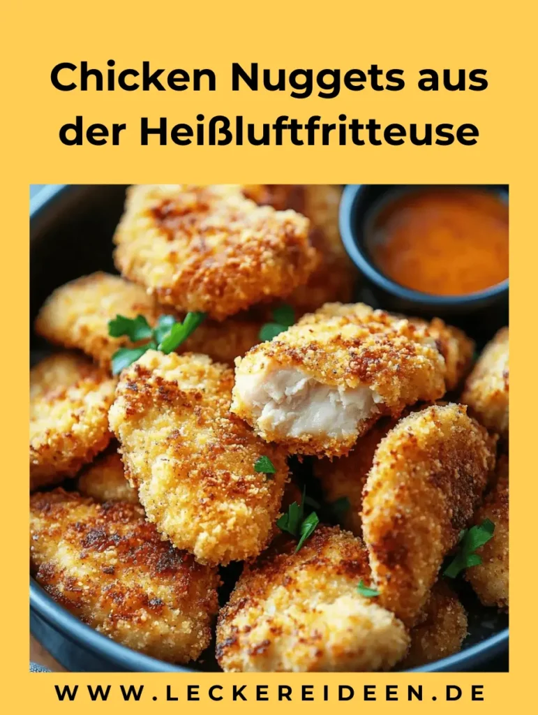 Chicken Nuggets aus der Heißluftfritteuse – knusprig 4 Chicken Nuggets