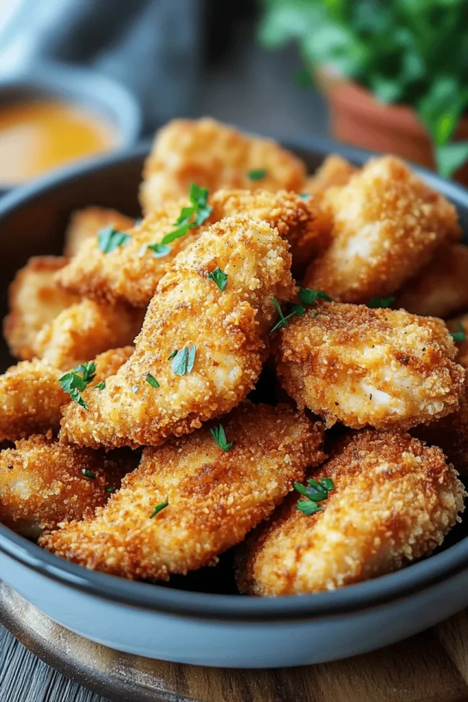 Chicken Nuggets aus der Heißluftfritteuse – knusprig 3 Chicken Nuggets aus der Heißluftfritteuse