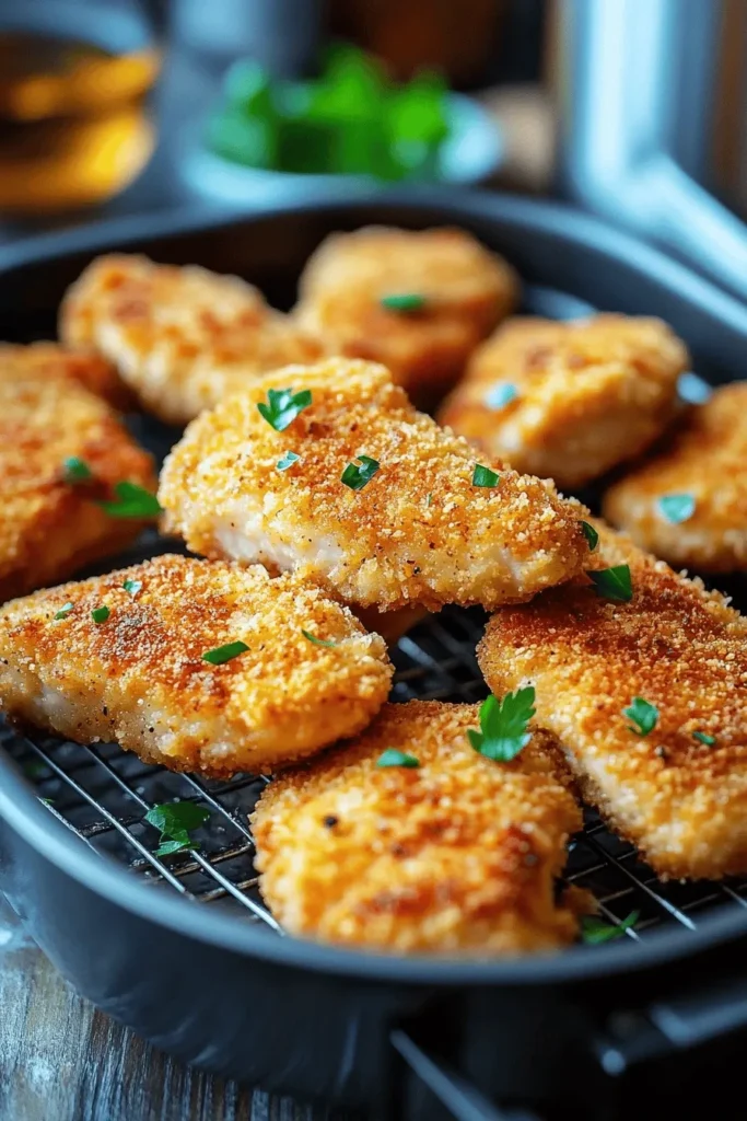 Chicken Nuggets aus der Heißluftfritteuse – knusprig 2 Chicken Nuggets aus der Heißluftfritteuse
