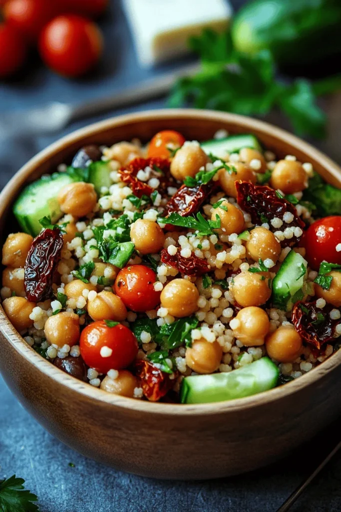 Couscous-Salat mit Kichererbsen – schnell, gesund 3 Couscous-Salat mit Kichererbsen