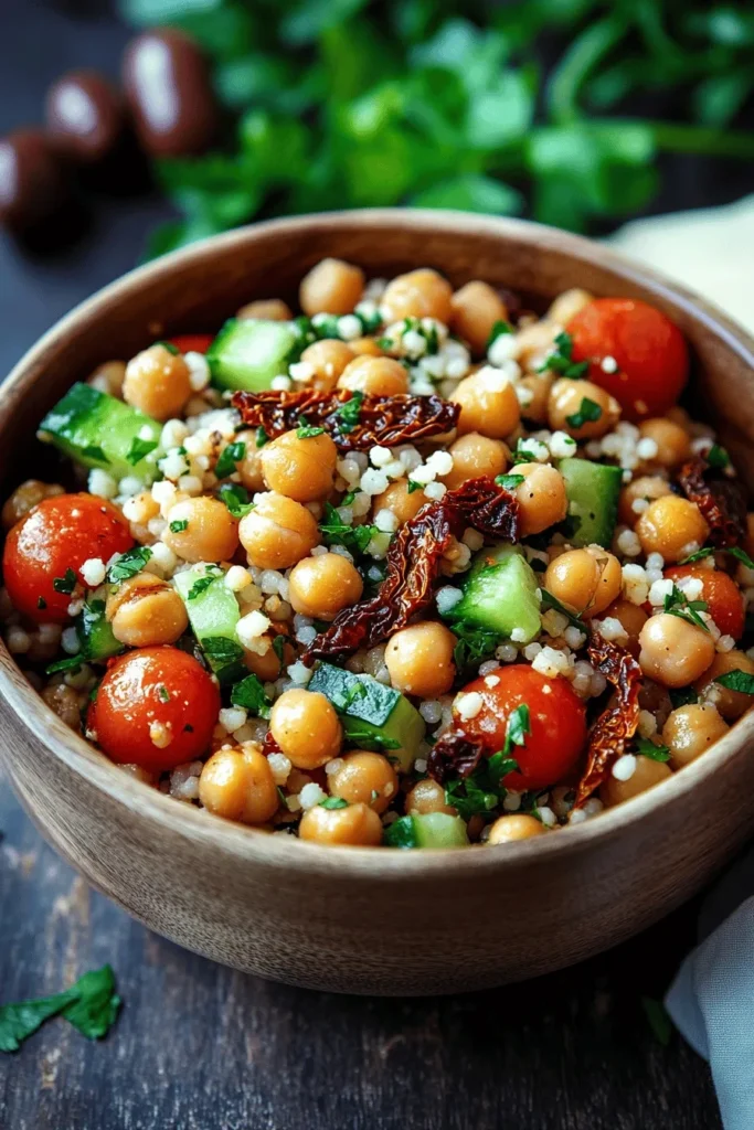 Couscous-Salat mit Kichererbsen – schnell, gesund 1 Couscous-Salat mit Kichererbsen