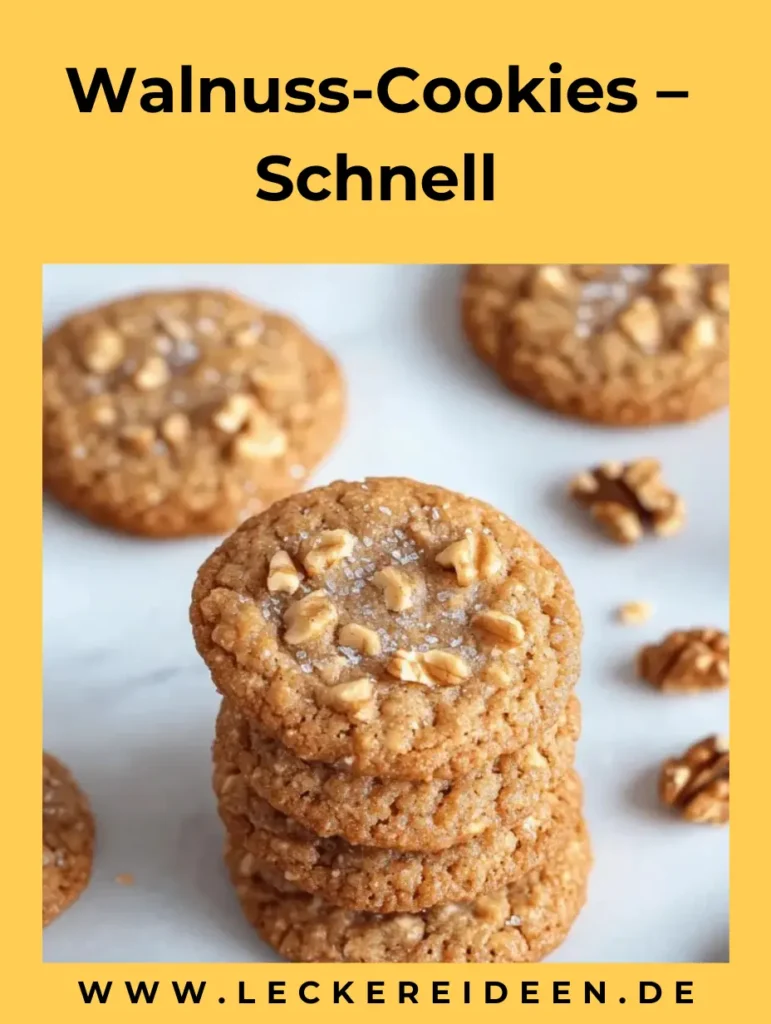 Walnuss-Cookies – Schnell, weich & knusprig in 15 Minuten gebacken 4 Walnuss-Cookies