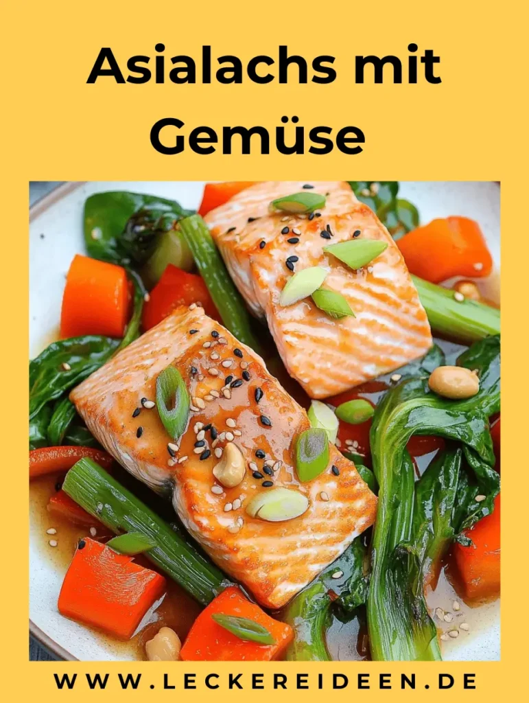 Asialachs mit Gemüse – Mikrowellenrezept mit Erdnuss-Soja-Dressing 4 Asialachs mit Gemüse