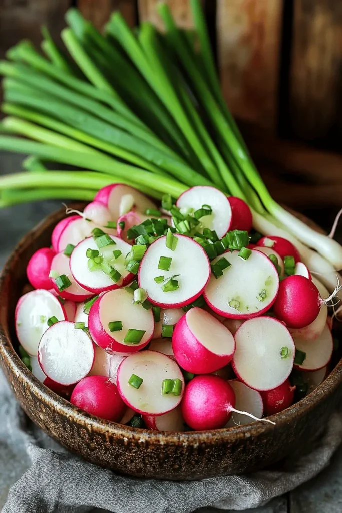 Einfacher Radieschensalat mit Sahne-Dressing 3 EINFAHER RADIESCHENSALAT