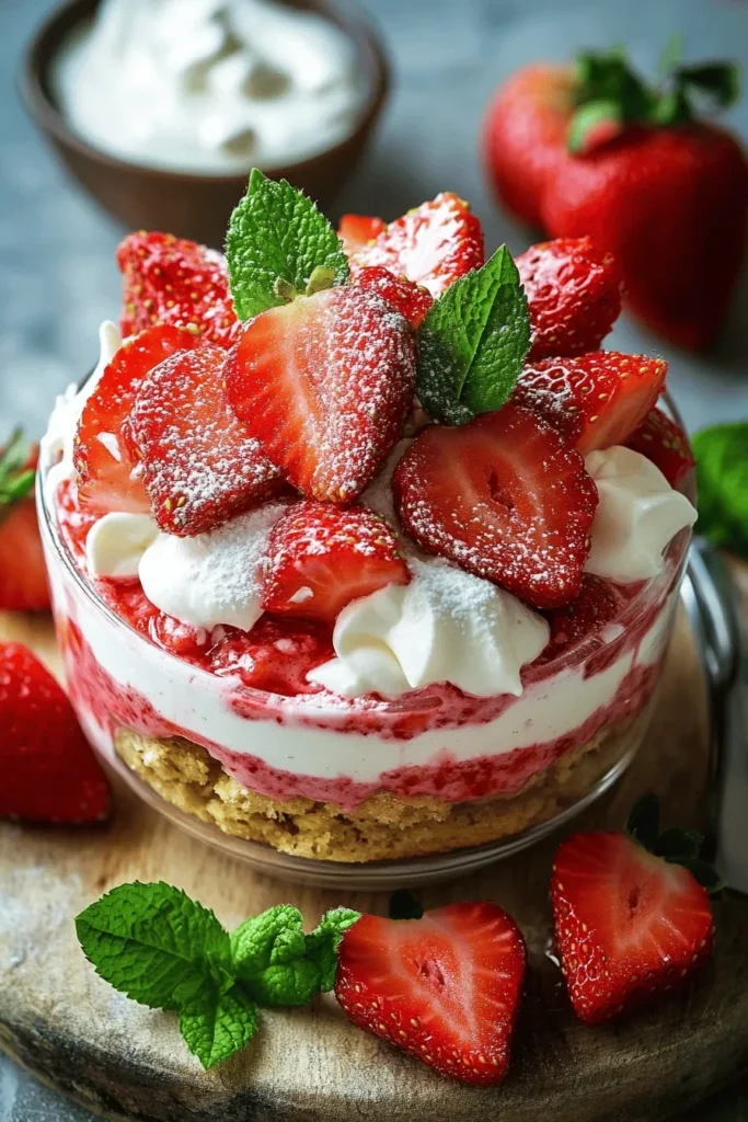 Erdbeer-Butterkeks-Dessert mit Quark 2 ERDBEER-BUTTERKEKS-DESSERT