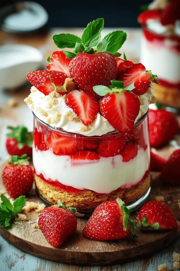 Erdbeer-Butterkeks-Dessert mit Quark 1 ERDBEER-BUTTERKEKS-DESSERT