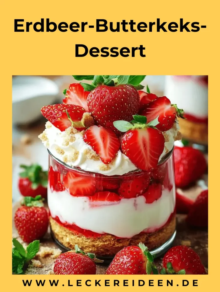 Erdbeer-Butterkeks-Dessert mit Quark 4 Erdbeer-Butterkeks-Dessert