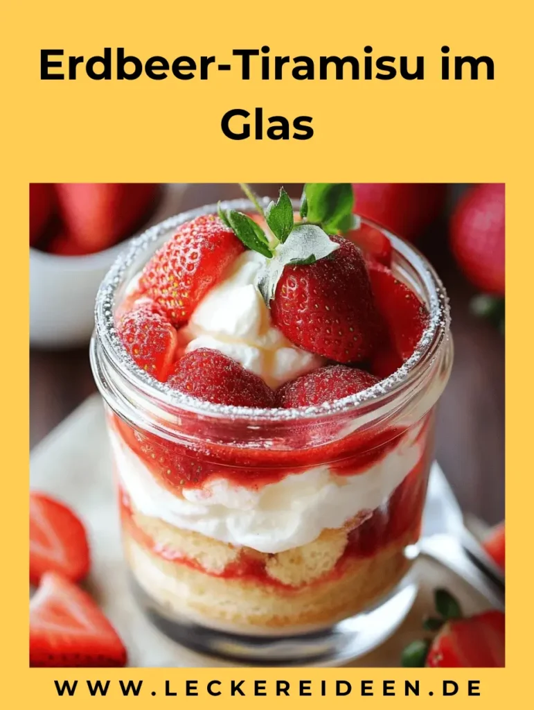 Erdbeer-Tiramisu im Glas – Fruchtig, cremig & in 20 Minuten fertig 4 Erdbeer-Tiramisu im Glas