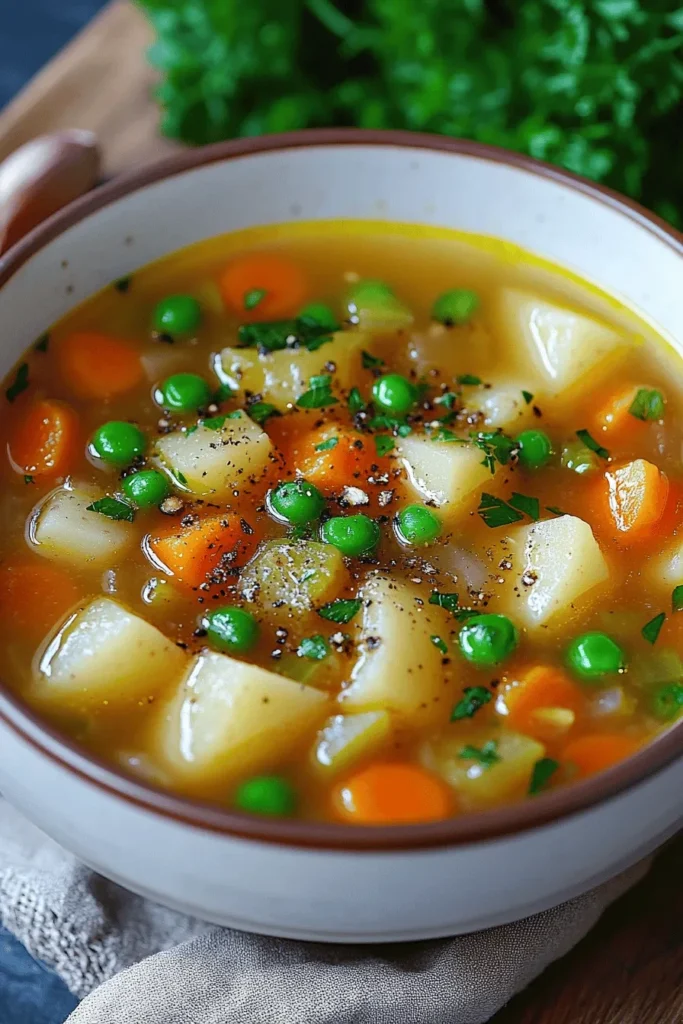 Omas Frühlingssuppe mit Kartoffeln – Leicht, frisch & einfach 2 FRÜHLINGSSUPPE MIT KARTOFFELN NACH OMAS REZEPT