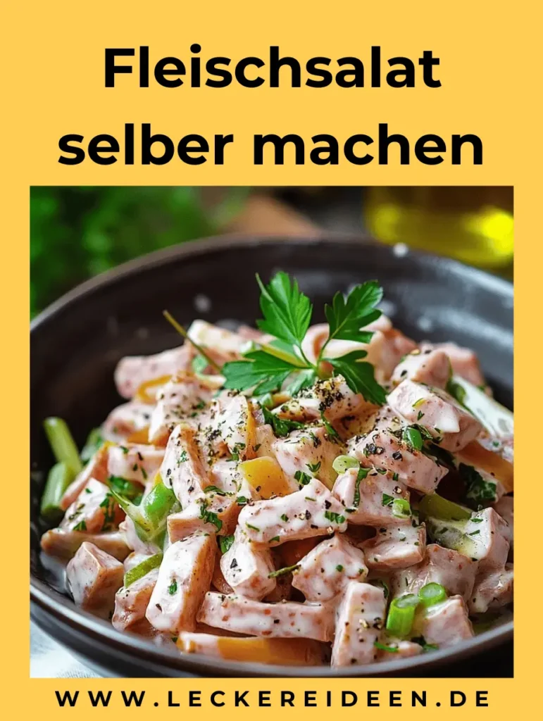 Fleischsalat selber machen – Das beste Rezept mit cremigem Dressing 4 Fleischsalat selber machen