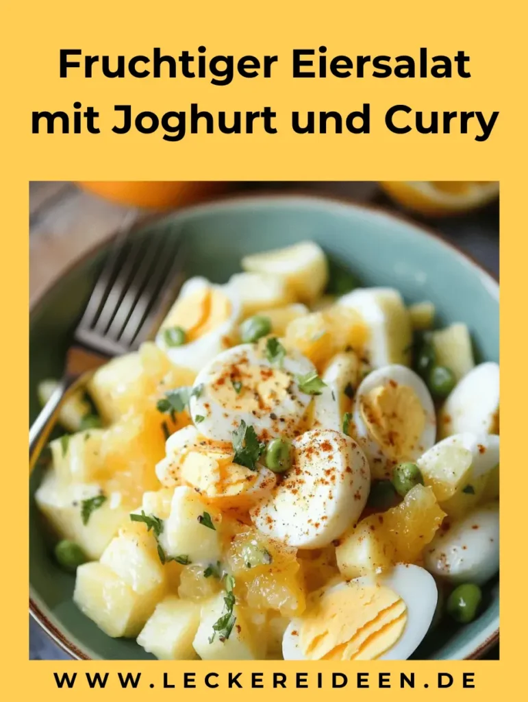 Fruchtiger Eiersalat mit Joghurt und Curry – Schnell 4 Fruchtiger Eiersalat mit Joghurt und Curry