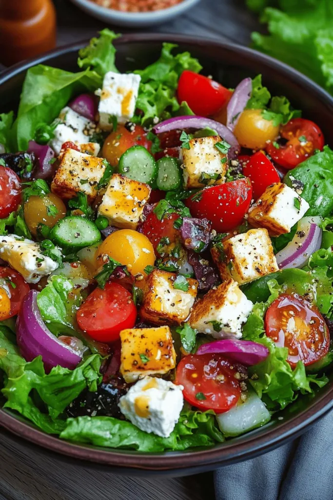 Bunter gemischter Salat mit Honig-Senf-Dressing 2 GEMISCHTER SALAT