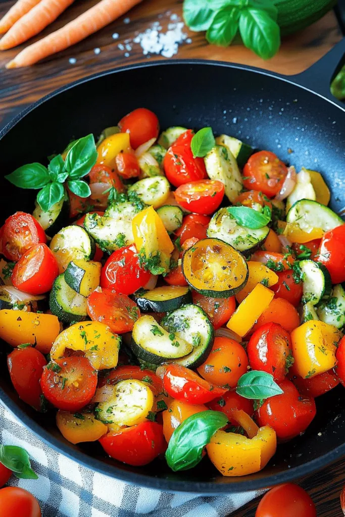 Gemüsepfanne – einfach und vegetarisch 3 Gemüsepfanne – einfach und vegetarisch
