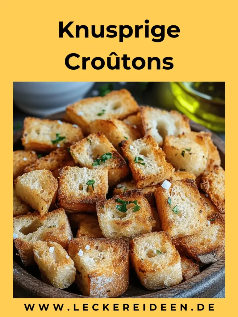 Knusprige Croûtons aus der Heißluftfritteuse – in nur 10 Minuten! 4 Knusprige Croûtons