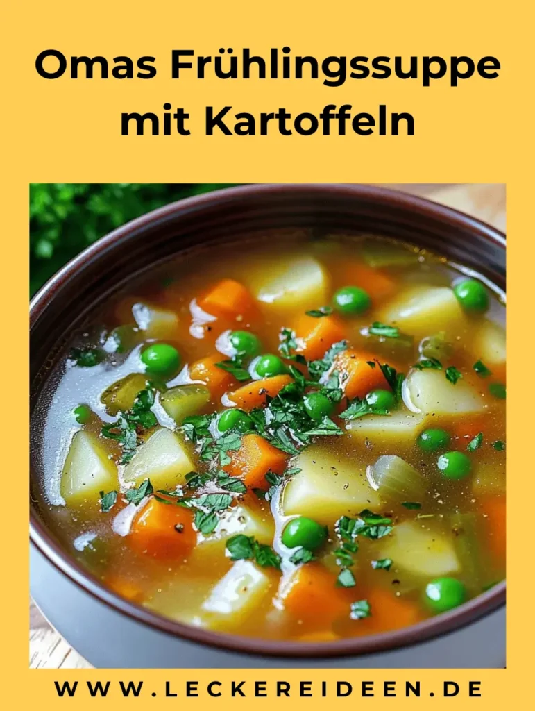 Omas Frühlingssuppe mit Kartoffeln – Leicht, frisch & einfach 4 Omas Frühlingssuppe mit Kartoffeln