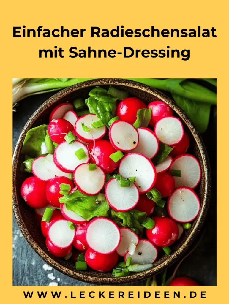 Einfacher Radieschensalat mit Sahne-Dressing 4 Radieschensalat