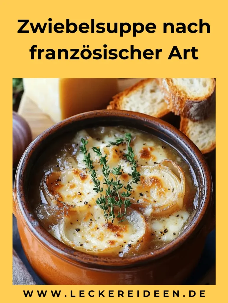 Zwiebelsuppe nach französischer Art – klassisch & herzhaft 4 Zwiebelsuppe nach französischer Art