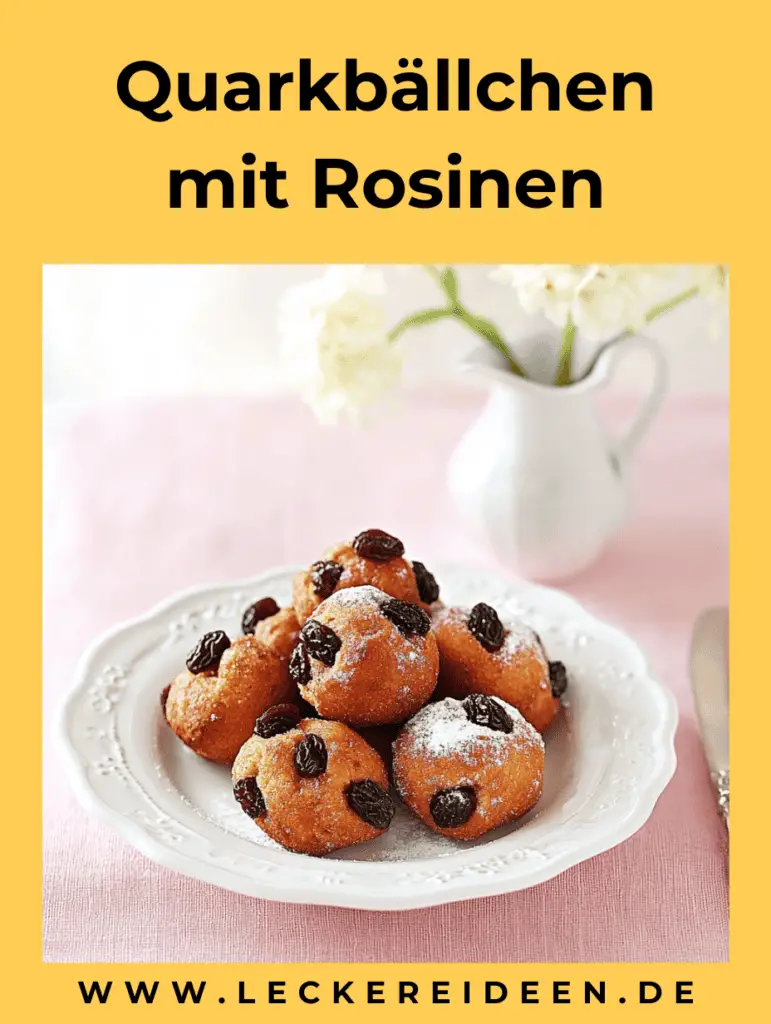 Quarkbällchen mit Rosinen – Klassisches Rezept 4 Quarkbaellchen mit Rosinen Leckere Ideen