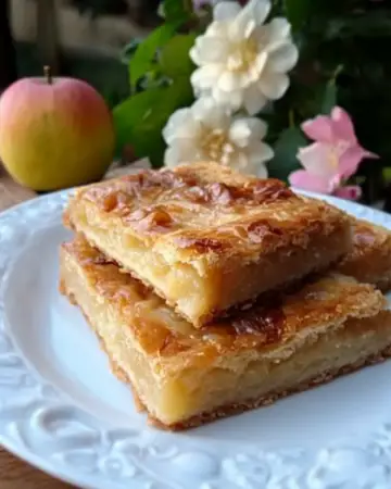 Apfelkuchen vom Blech mit Mürbeteig