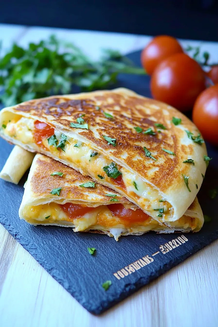 Frühstückswrap mit Ei, Käse und Tomaten – Schnell &amp; Lecker