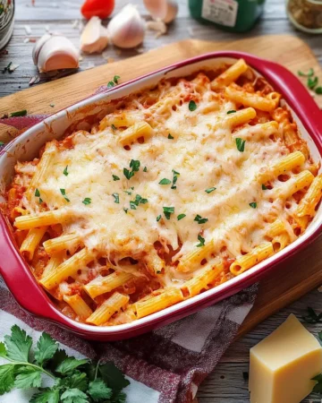Nudelauflauf mit Schinken und Käse
