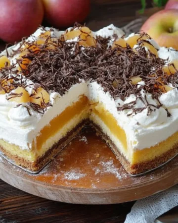 Verführerische Schwedische Apfeltorte mit Zartem Vanillepudding