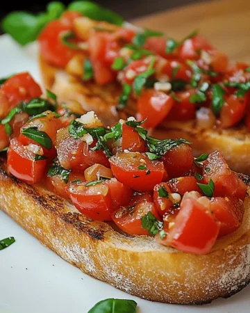 Bruschetta mit Tomaten und Knoblauch