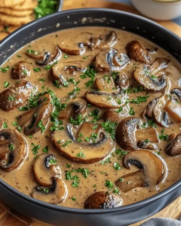 Champignons in cremiger Soße