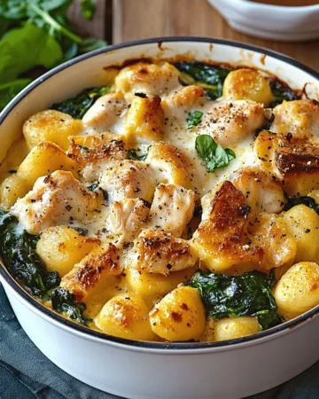 Gnocchi-Spinat-Auflauf mit Hähnchen und Curry