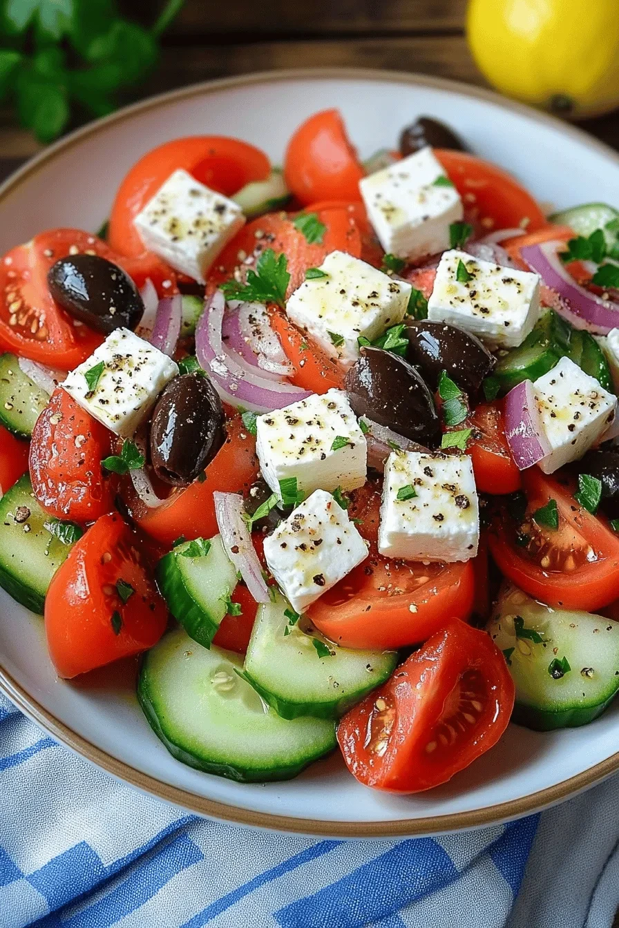 Griechischer Bauernsalat – Frischer, mediterraner Genuss! 5 Griechischer Bauernsalat