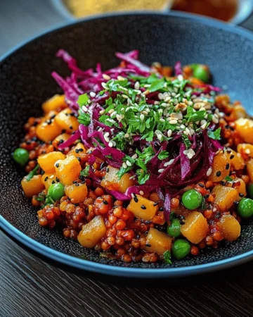Rote Linsen-Salat mit Roter Bete