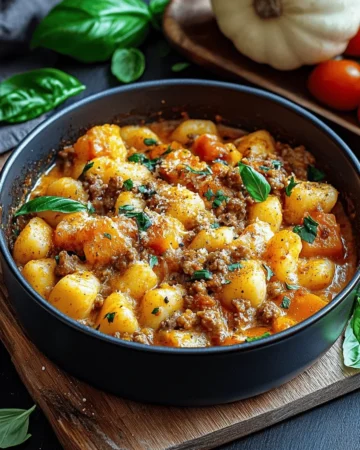 Saftiger Kürbis-Gnocchi-Auflauf