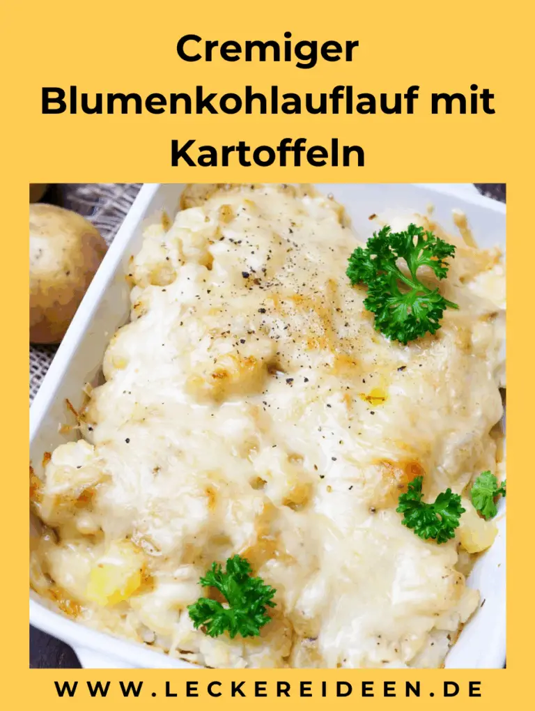 Cremiger Blumenkohlauflauf mit Kartoffeln – Schnell Cremiger Blumenkohlauflauf mit Kartoffeln – Schnell