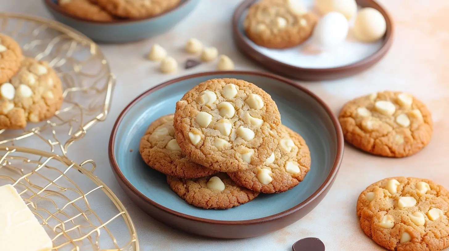 Macadamia Cookies mit weißer Schokolade – Chewy 5 Macadamia Cookies