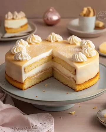 Omas einfache Marzipantorte mit Biskuit