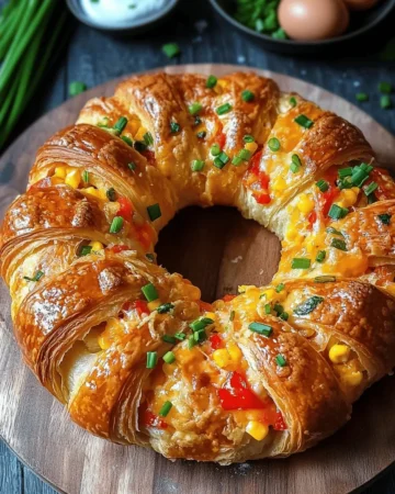 RÜHREI RING AUS CROISSANT TEIG MIT GANZ VIEL KÄSE