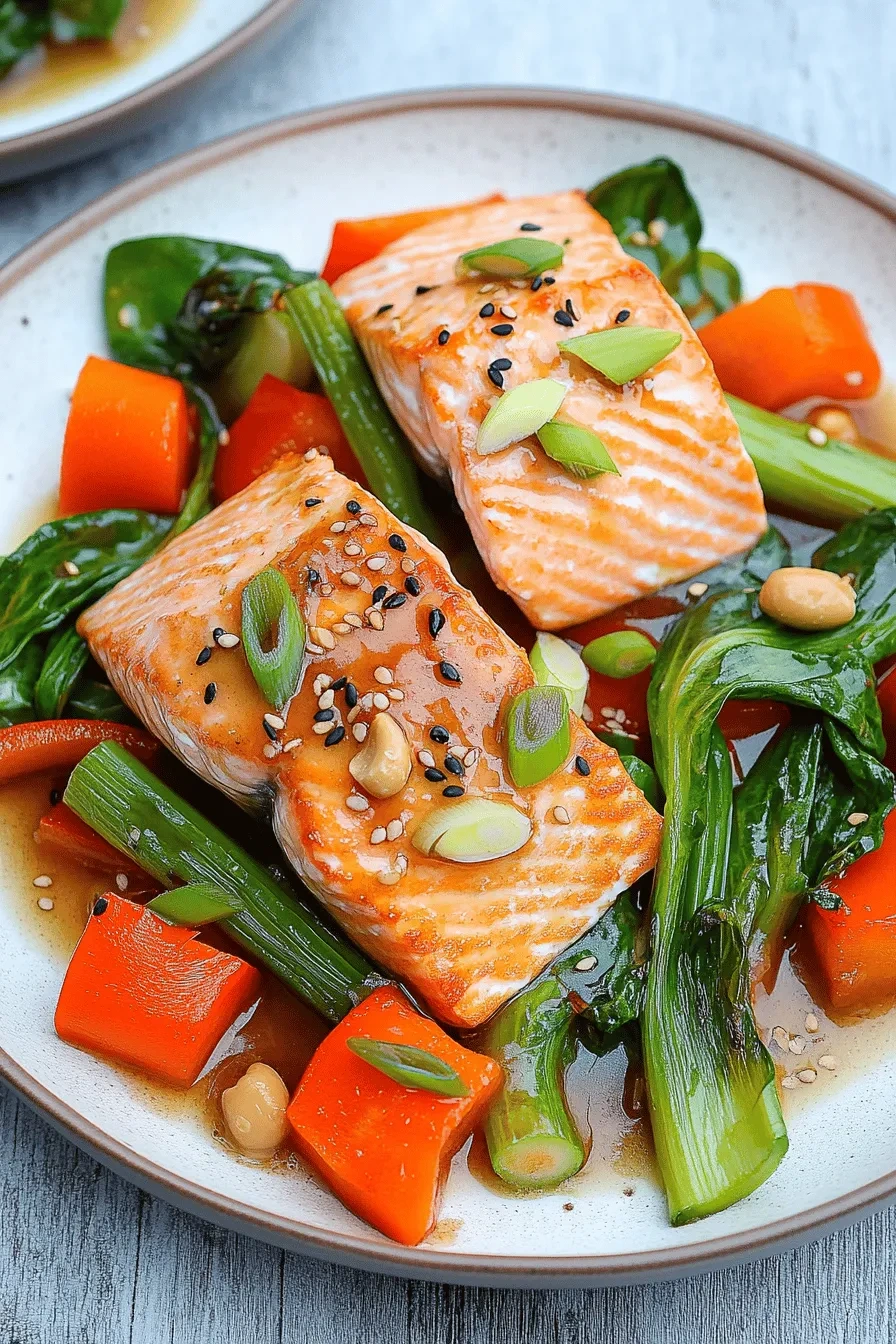 Asialachs mit Gemüse – Mikrowellenrezept mit Erdnuss-Soja-Dressing 5 DAMPFGAREN MIT DER MIKROWELLE – ASIALACHS REZEPT