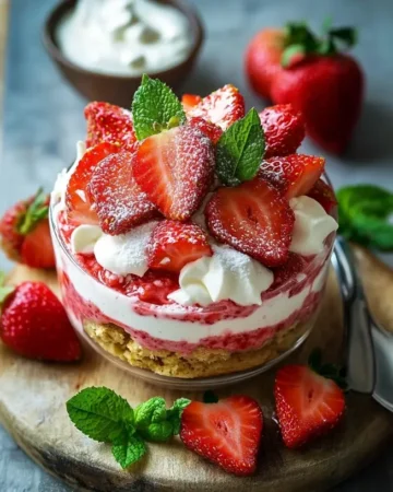 Erdbeer-Butterkeks-Dessert