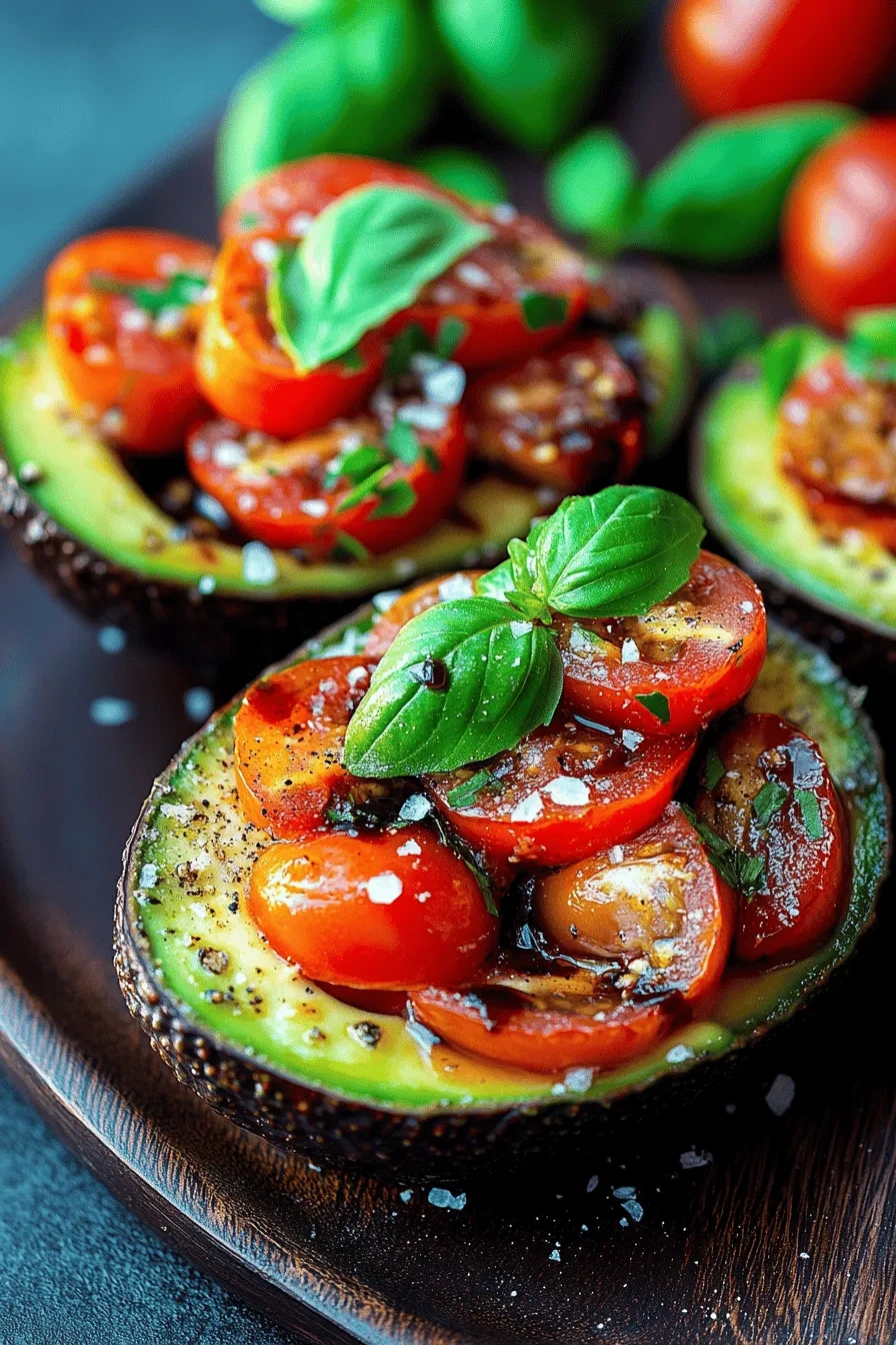 Gefüllte Avocado mit Tomaten & Zwiebeln – Schnelles Sommerrezept 5 Gefüllte Avocado