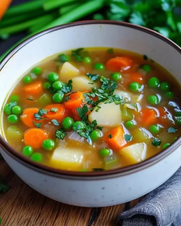 Omas Frühlingssuppe mit Kartoffeln