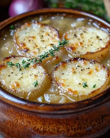 Zwiebelsuppe nach französischer Art